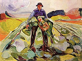 Man in Cabbage Field