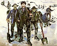 Workers in the Snow