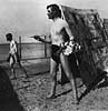 Edvard Munch at the beach of Warnemuende