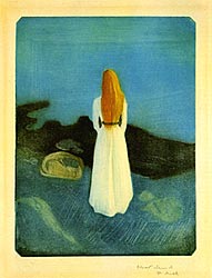 Young Woman on the Beach by Edvard Munch